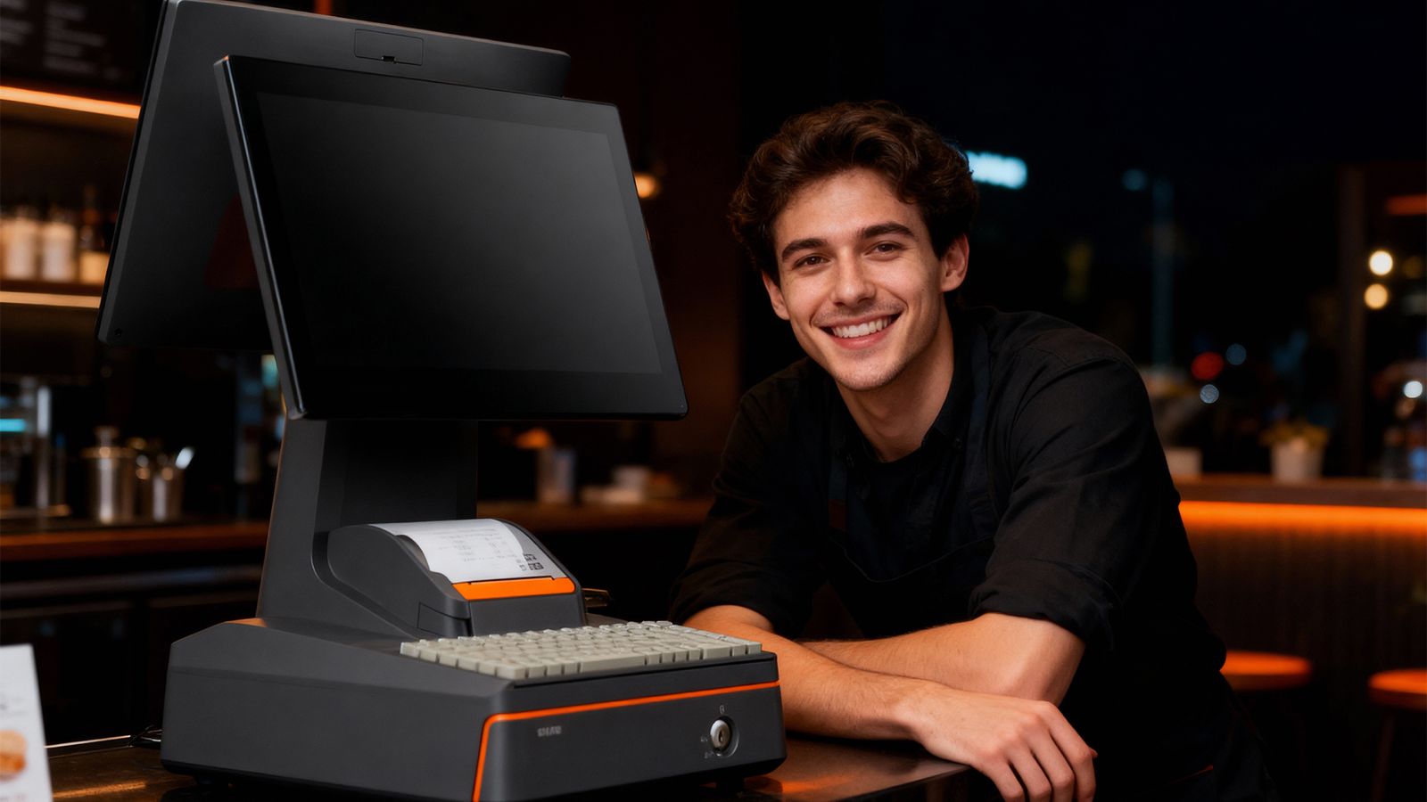 Cashbox device at store counter